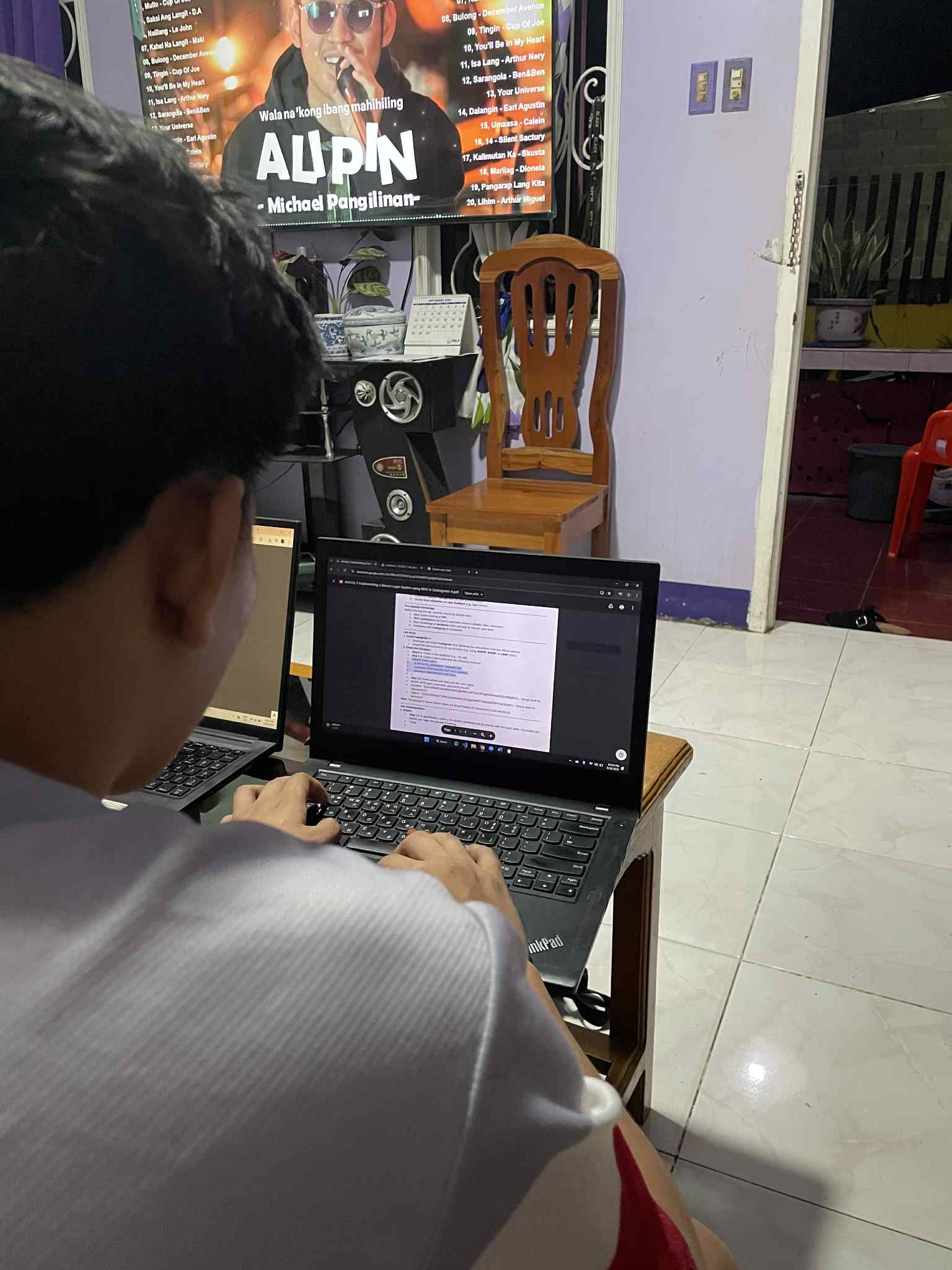 Von developing a software project on a laptop